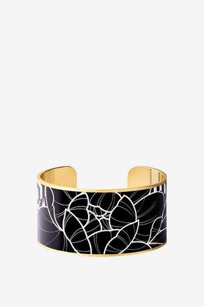 Bangle Up Emaillierte Manschette Peony Noir - 3 cm