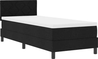 vidaXL Box Spring Bed with Mattress Black 80 x 200 cm Fabric vidaXL