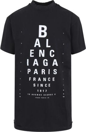 Balenciaga Oversized T-shirt - Heren - T-shirts - Zwart - S - Katoen - Tops