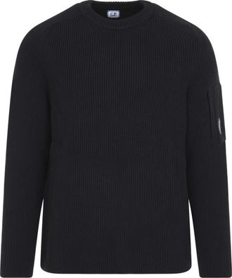 C.P. Company Black Crew Neck Sweater