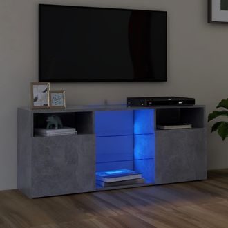 Berkfield Home TV Cabinet with LED Lights Concrete Grey 120x30x50 cm | Size: 120 x 30 x 50 cm