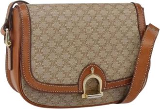 Celine Pre-owned Cross Body Bags, female, Beige, Size: ONE SIZE Pre-owned Canvas Cross Body Bag