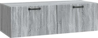 vidaXL Mueble Para Tv De Pared Gris Sonoma 98 X 41 X 30 Cm Vidaxl