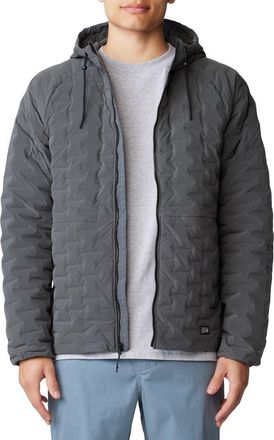 Mountain Hardwear Stretchdown 700 Fill Power Down Light Hooded Jacket in Volcanic Heather at Nordstrom, Size Xx-Large
