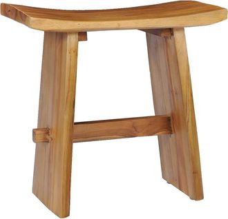 vidaXL Taburete De Madera Maciza De Teca Vidaxl