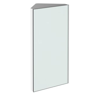 HOMCOM Armadietto Angolare Bagno Acciaio Con 3 Ripiani Interni 60x30x18.4cm - Homcom