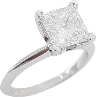 Verde 2ct IGI Certified Lab-grown Princess- Cut Solitaire Diamond Ring