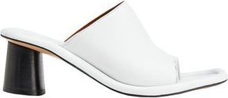 8 by YOOX LEATHER SQUARE TOE THONG MULE