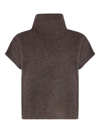 P.A.R.O.S.H. ribbed wool turtleneck sweater - women - Wool - M - Brown