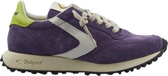Valsport Paarse su&egrave;de sneakers met boemerang - Dames - Sneakers - Paars - 37 EU - Su&egrave;de - Schoenen