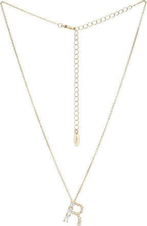 Ettika Mix Crystal Initial Pendant Necklace in Gold- R at Nordstrom