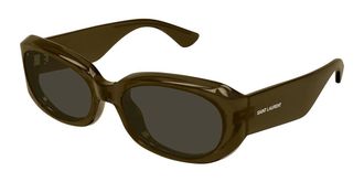 Saint Laurent SL 868/F Asian Fit 005 Womens Sunglasses Brown Size 57 - Free RX Lenses - Free RX Lenses