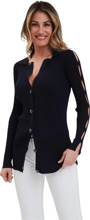 Pinko Elegante Alava Cardigan voor Vrouwen - Dames - Vesten - Blauw - L - Truien & Vesten