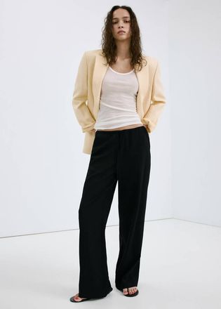 Mango Pantaloni diritti fiocco nero - Donna - XXS - MANGO