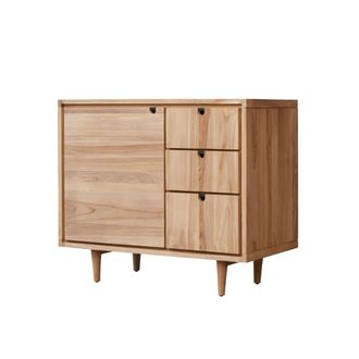 Tikamoon Mueble para lavabo de teca maciza de 95 cm