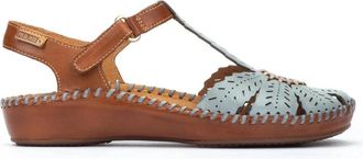 Pikolinos Blauwe damessandaal - Vallarta stijl - Dames - Sandalen - Veelkleurig - 41 EU - Leer - Schoenen