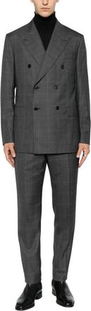 Caruso Norma Double-Breasted Suit - Heren - Business pakken - Grijs - M - Wol - Kostuums