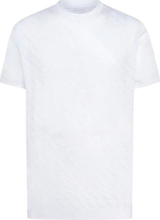 Kiton T-shirt met ronde hals - Heren - T-shirts - Wit - 3XL - Katoen - Tops