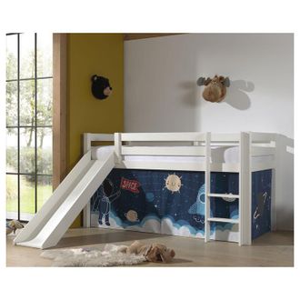 M&S Collection 90x200 Mi-Height Letto a scorrimento con copertura inclusa Space Vipack Pino Bianco