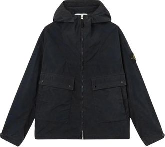 Stone Island Licht Compact Touch Poly-TC Jack - Heren - Zomerjassen - Zwart - M - Polyester - Jassen