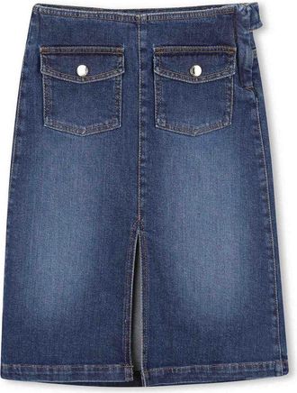 Chlo&eacute; Denim Midi Skirt