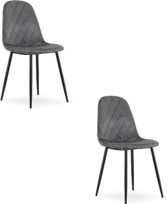 OEM Silla Asti - Terciopelo Gris Oscuro X 2
