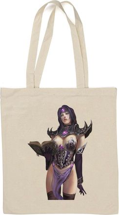 Generic Kinky Mage Pin Up Babe Natural Cotton Tote Bag White
