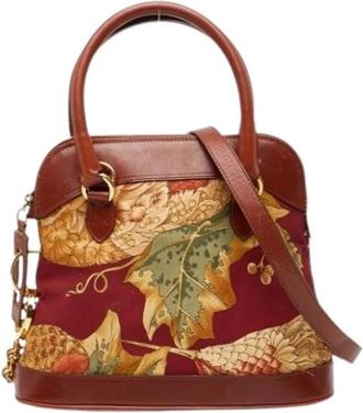 Ferragamo Pre-owned Handbags, female, Brown, Size: ONE SIZE Pre-owned Nylon Handbag