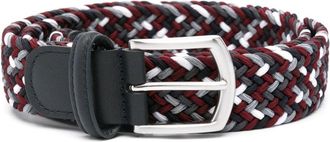 Anderson's woven elasticated belt - men - Viscose/Leather - 100 - Blue