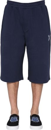 Kenzo Navy Blue Solid Shorts