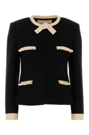 Valentino Garavani Black Tweed Blazer