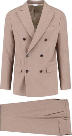 Boglioli Double-breasted Virgin Wool Blend Suit