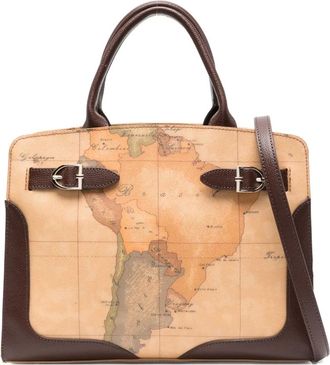 Alviero Martini 1A Classe Borsa tote Valley Geo con stampa - Marrone