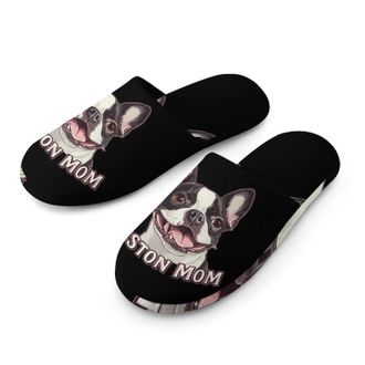 Generic Boston Mom Terrier Dog Face Mens House Slippers Slip Indoor Slipper On Shoes Warm Outdoor