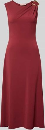 Christian Berg Midikleid mit Schulter-Applikation in Bordeaux, Gr&ouml;&szlig;e 34