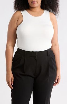 Renee C Fitted Tank Top in Ivory at Nordstrom Rack, Size 3X