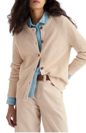Seasalt Cornwall Potters Meadow Organic Cotton Cardigan in Chalk at Nordstrom, Size 16 Us