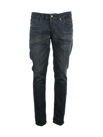 Dondup Green George Faded Skinny-Leg Jeans