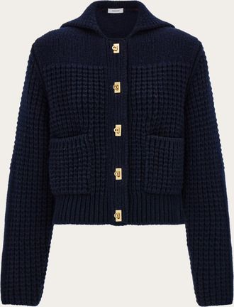 Ferragamo Donna Cardigan fibbie Gancini Blu