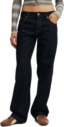 Cotton On Womens Low Rise Straight Jean in Indigo at Nordstrom, Size 20