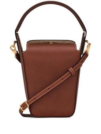 Longchamp mini &Eacute;pure Pop Corn bucket bag - women - Calf Leather/Calf Leather - One Size - Brown