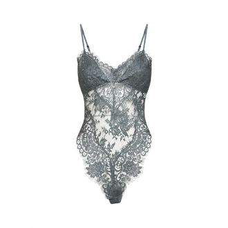 Zimmermann Lace Teddy Top - Dames - Tops - Grijs - Maat: L Katoen