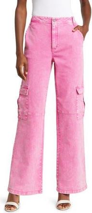AFRM Maude Wide Leg Cargo Pants in Raspberry Rose at Nordstrom Rack, Size 26