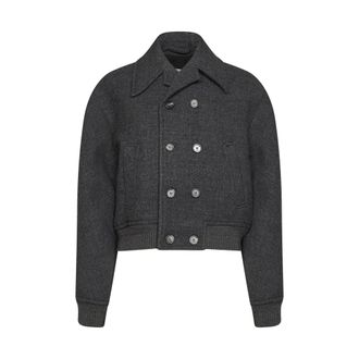 Ami Giacca doppiopetto in lana - - Jackets - Donna - Grigio - M