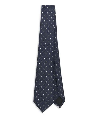 Gucci monogram tie - men - Cupro/Silk/Silk - One Size - Blue
