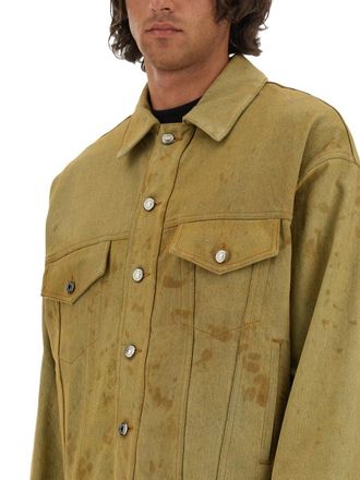 Msgm Tea-Dyed Cotton Jacket - Blue