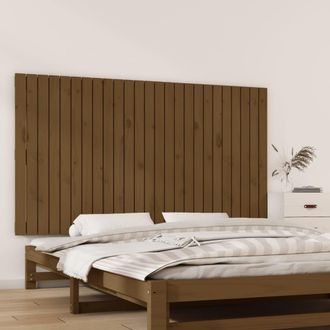 vidaXL Cabecero Cama Pared Madera Maciza Pino Marr&oacute;n Miel 159,5x3x90cm Vidaxl