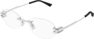 Bottega Veneta Panthos Eyeglasses - unisex - Brillen - Grijs - 53 MM - Accessoires