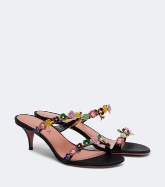 Amina Muaddi Mules Vittoria in satin