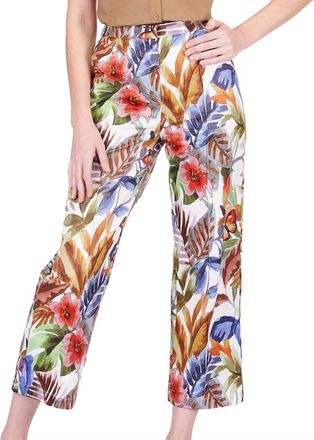 Jade Yoga Front Seam Ankle Pant In Leaf Mosaic